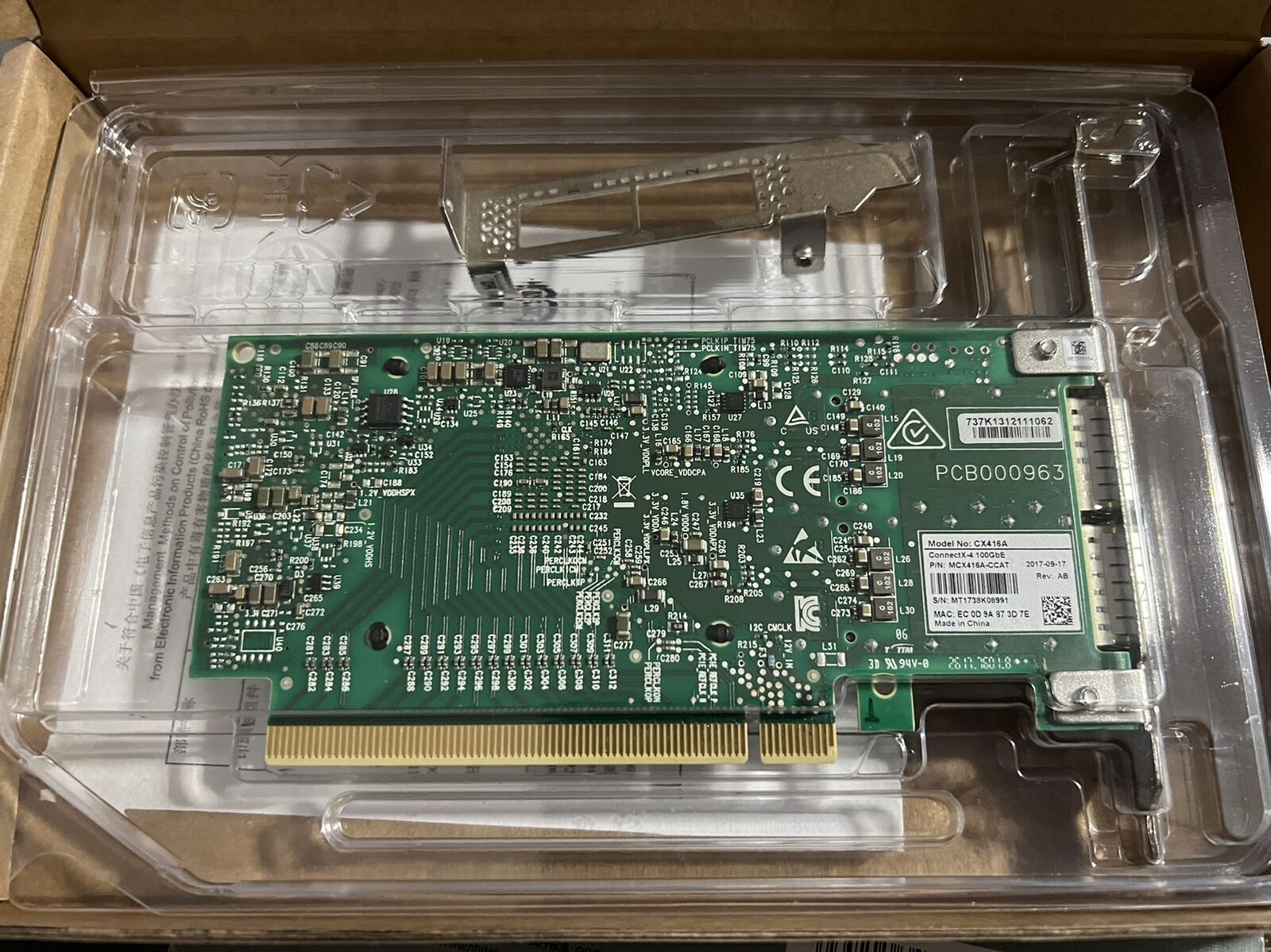 Kartu Jaringan Adaptor PCIe Me - 100Gbe Qsfp28 Network Card ulasan dan harga