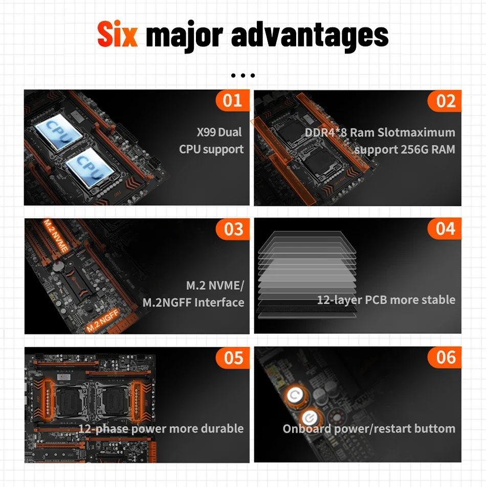 HUANANZHI X99 F8D PLUS Motherb - E5 2696 V3 ulasan dan harga